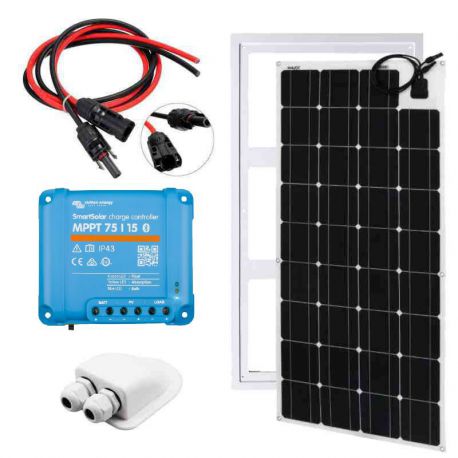 Zestaw zasilania solarnego na kamper – FLEX 160W PRESTIGE / MPPT 15A