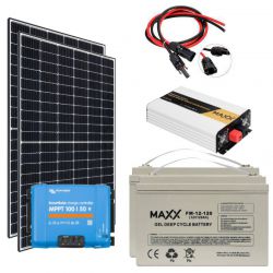 Zestaw zasilania solarnego 770W / 24V-230V-2000W / 120Ah